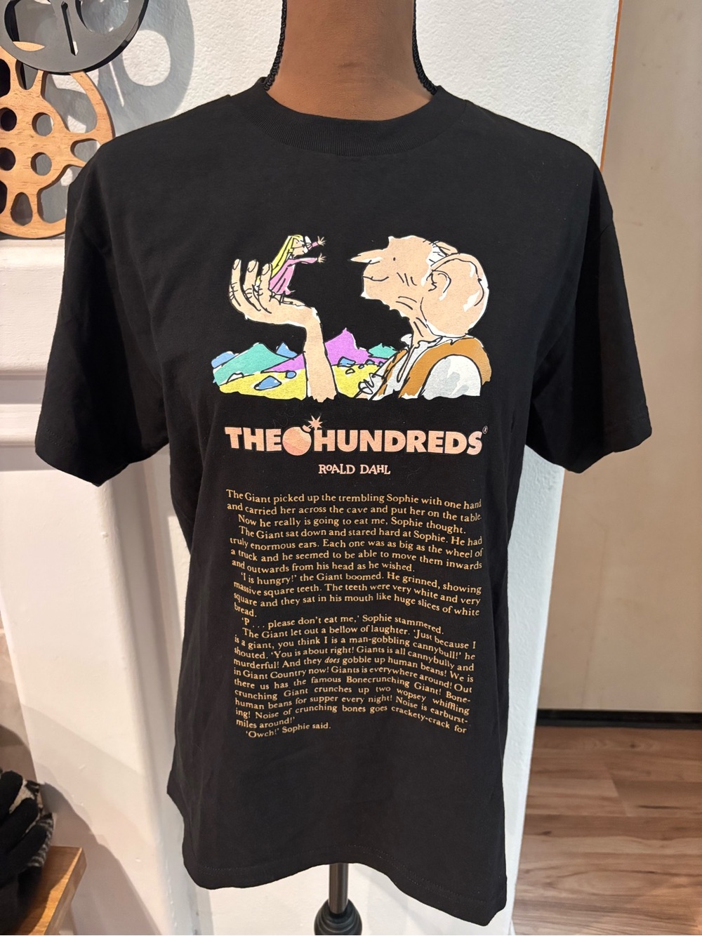 The Hundreds x Roald Dahl Black Graphic Tee Limited Edition SZ M.